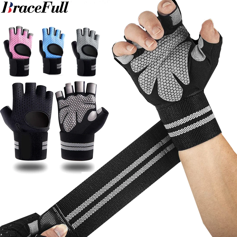 Crossfit Workout Gear - Gants de fitness demi-doigt avec support